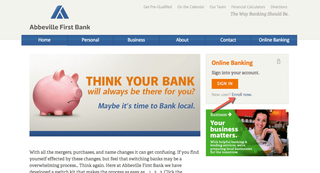 Abbeville First Bank Online Banking Login CC Bank