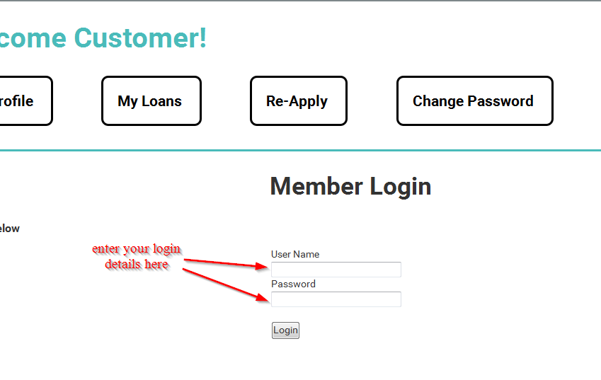enter your login details