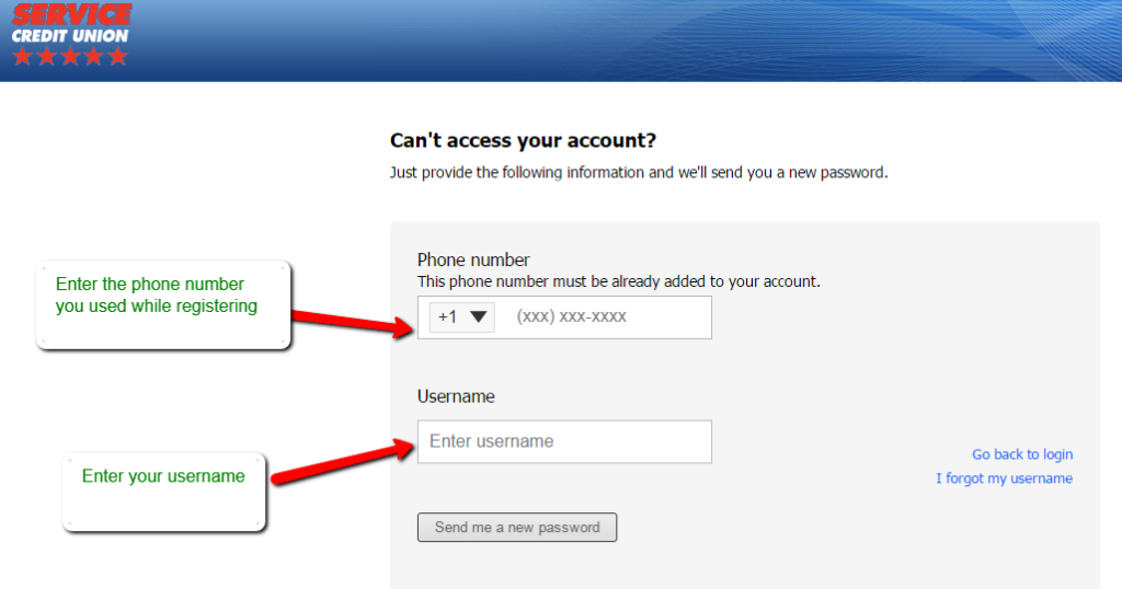 Service Credit Union Online Banking Login - CC Bank