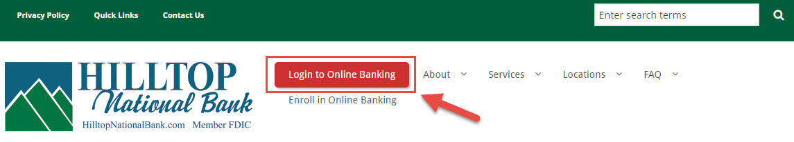 Hilltop National Bank Online Banking Login