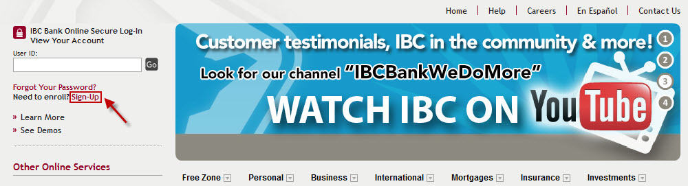 ibc bank online bankin g