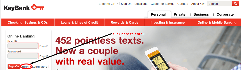 keybank online banking enrollment