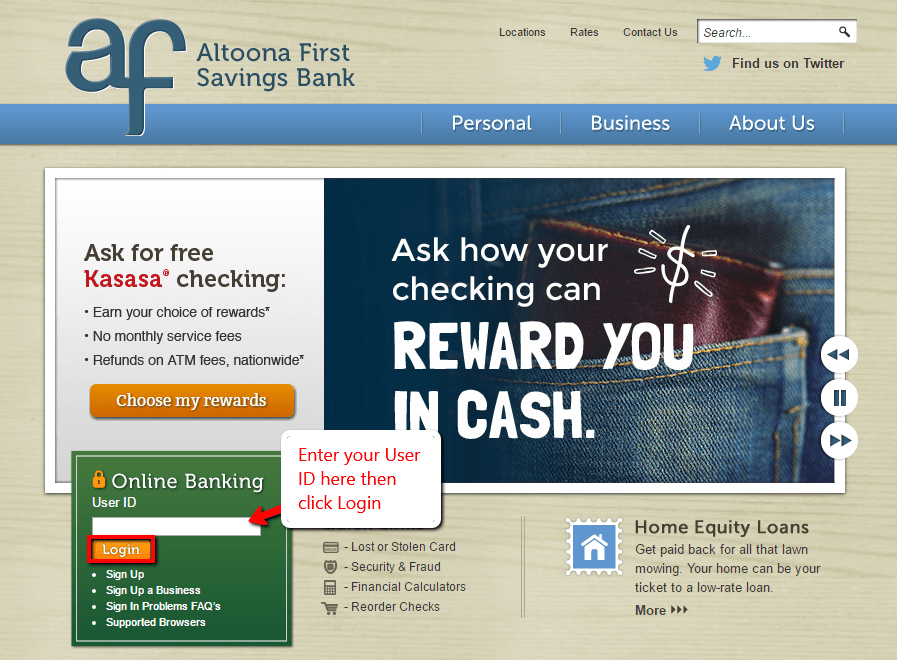 Altoona First Savings Bank  Online Banking  Login  CC Bank 