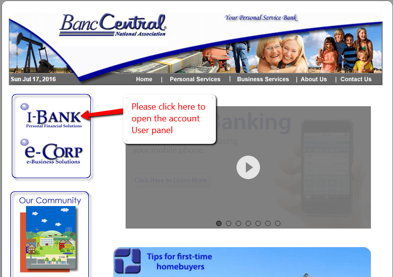 BancCentral Online Banking Login