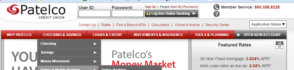 Patelco Credit Union Online Banking Login