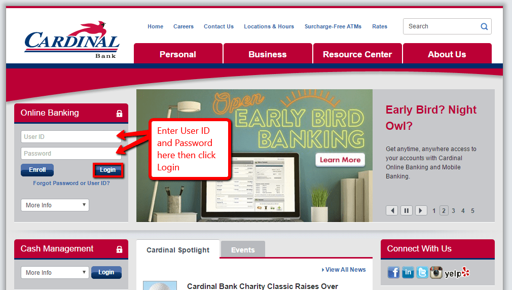 Cardinal Bank Online Login