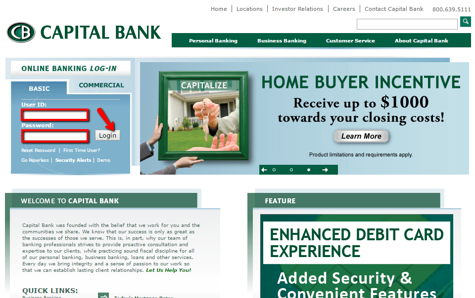 Capital Bank Online Banking Login