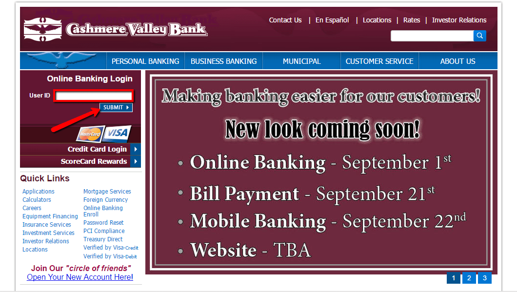 Cashmere Valley Bank Online Login