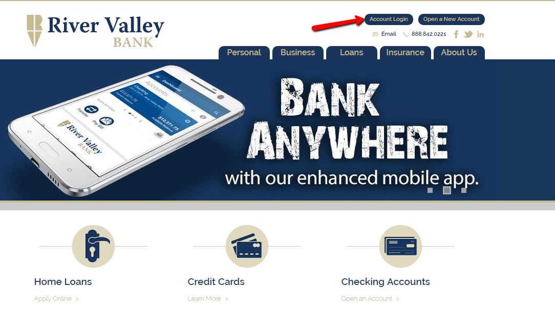 River Valley Bank Online Banking Login CC Bank