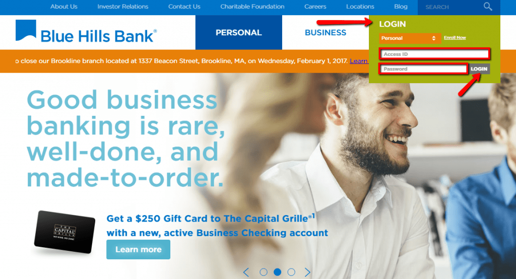 Blue Hills Bank Online Banking Login - CC Bank