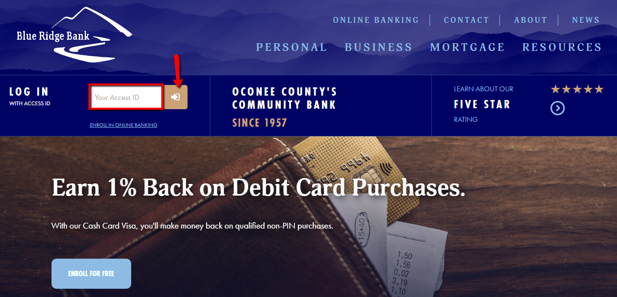 Blue Ridge Bank Online Banking Login CC Bank