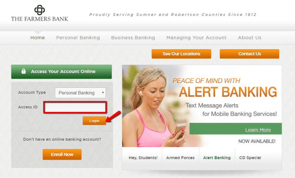 The Farmers Bank Online Banking Login CC Bank