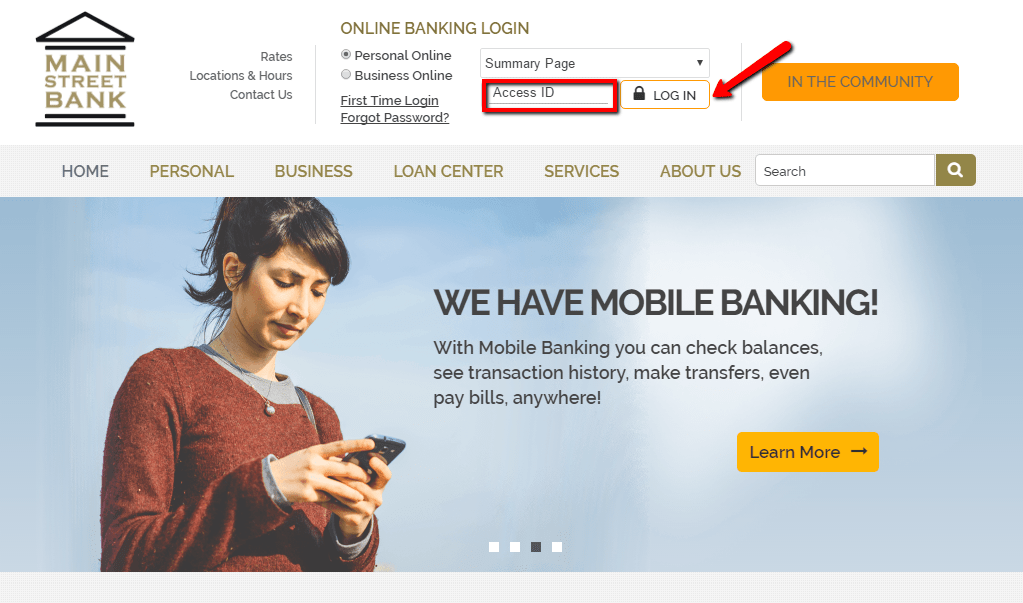 Main Street Bank Online Banking Login