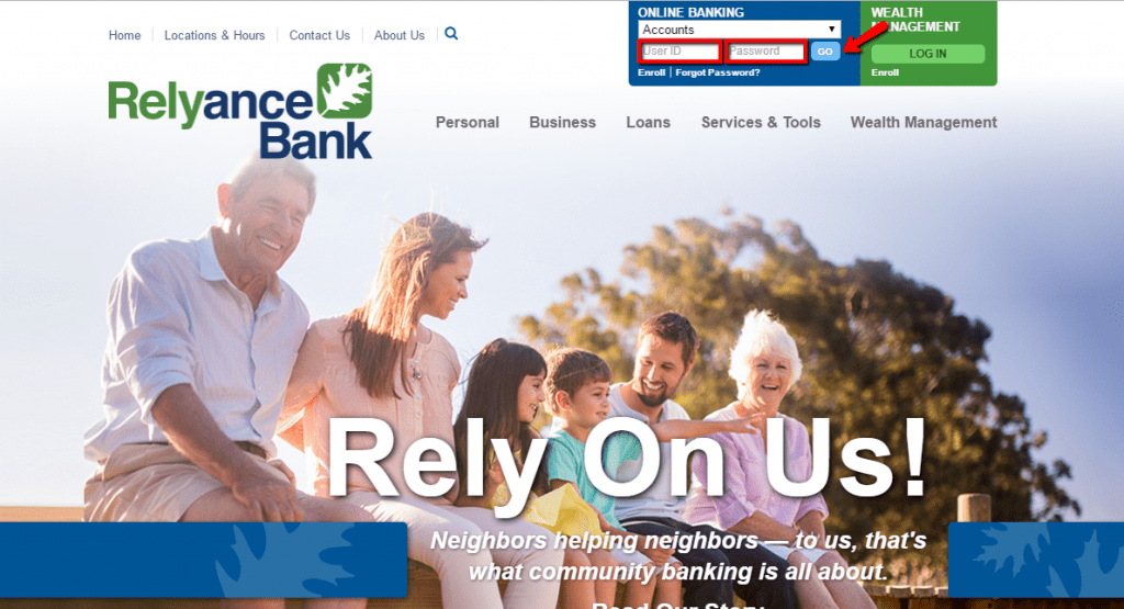 Relyance Bank Online Banking Login CC Bank