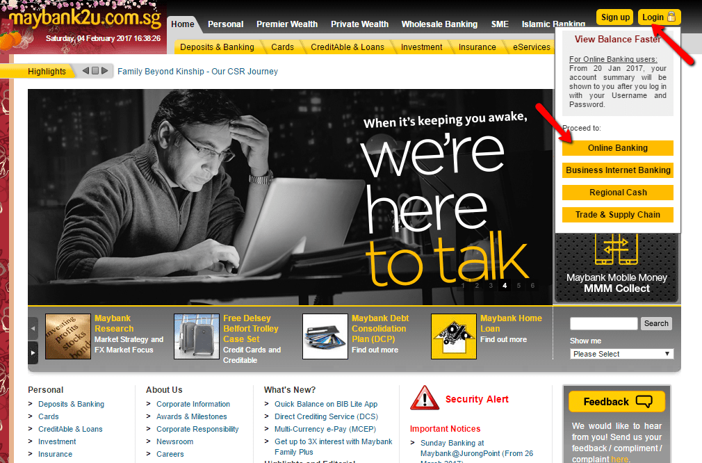 Maybank Singapore Online Banking Login Cc Bank