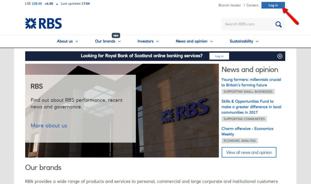 Royal Bank Of Scotland (RBS) Online Banking Login - CC Bank