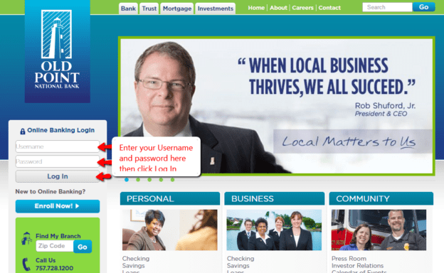 Old Point National Bank Online Banking Login CC Bank