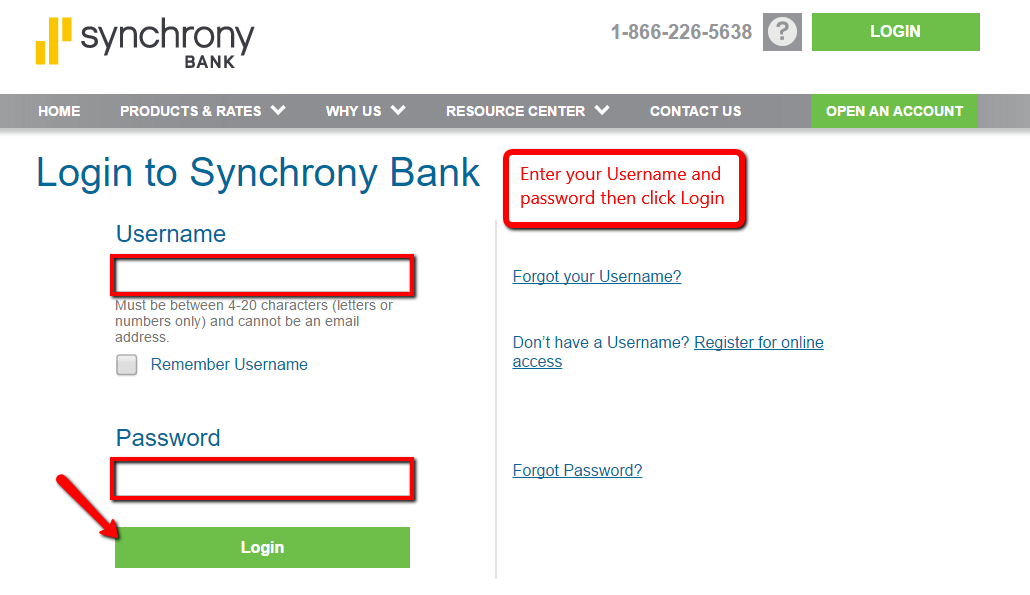 Rooms To Go Synchrony Bank Login