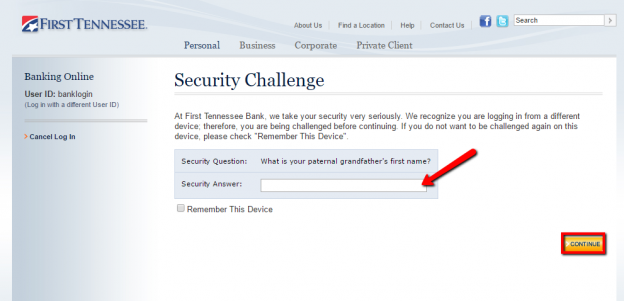 First Tennessee Bank Online Banking Login CC Bank