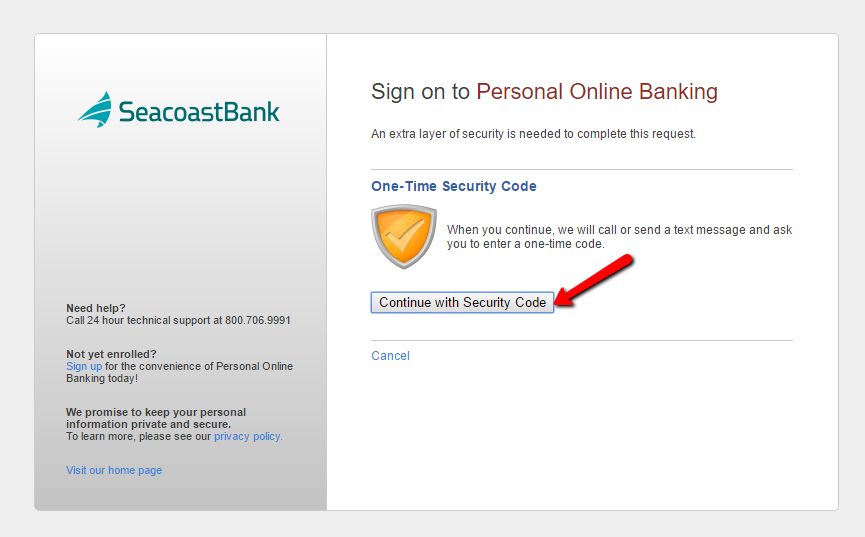 Seacoast National Bank Online Banking Login CC Bank