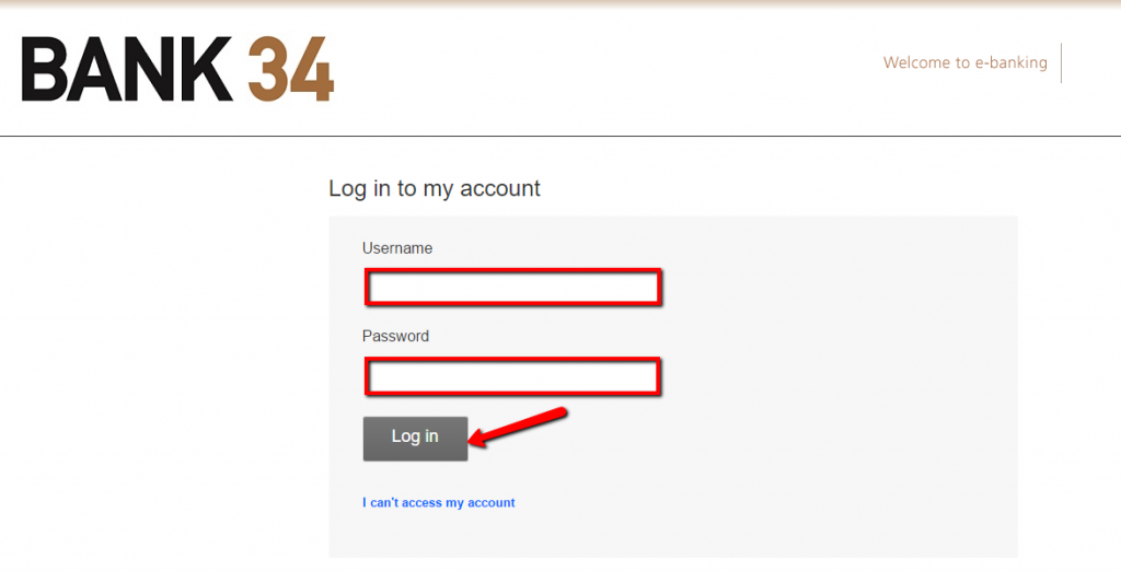 Bank 34 Login Login Page Design