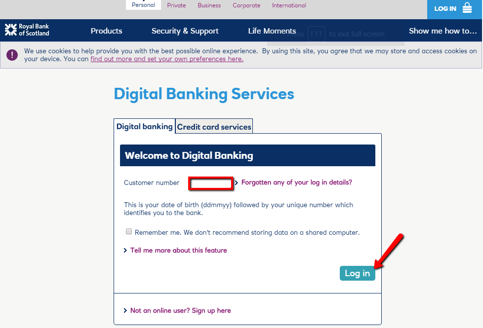 Royal Bank of Scotland (RBS) Online Banking Login - CC Bank