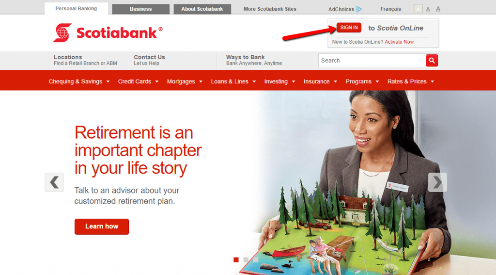 bank of nova scotia personal online banking