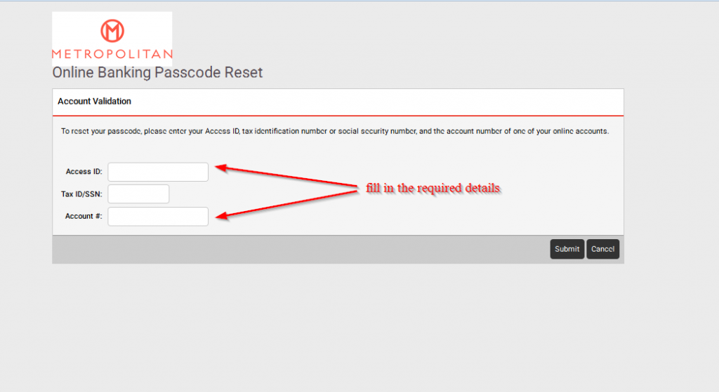 Metropolitan Bank Online Banking Login CC Bank