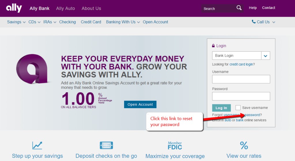 Ally Bank Online Banking Login CC Bank