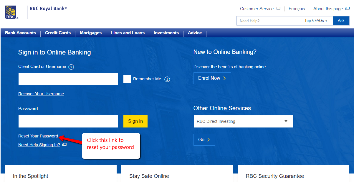 RBC Royal Bank Online Banking Login - CC Bank