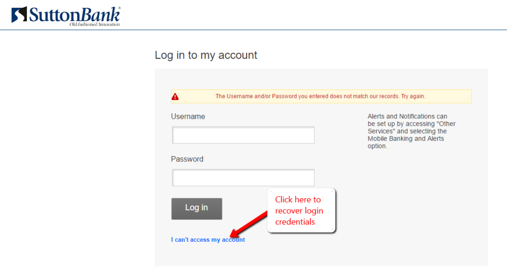 Sutton Bank Online Banking Login CC Bank