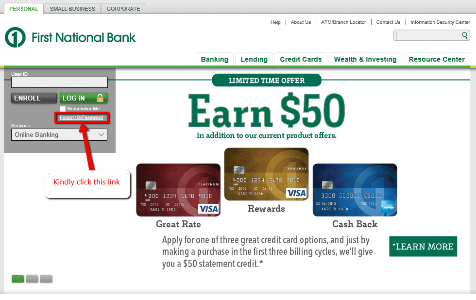 First National Bank Of Omaha Online Banking Login CC Bank