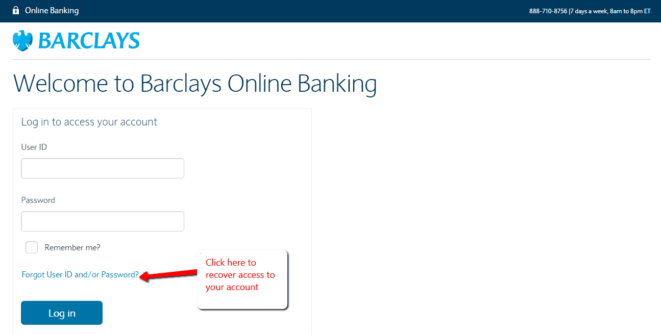 key online banking log in frame