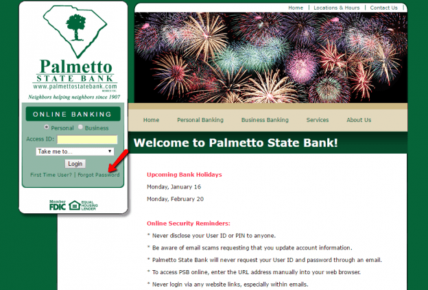 palmetto state bank login