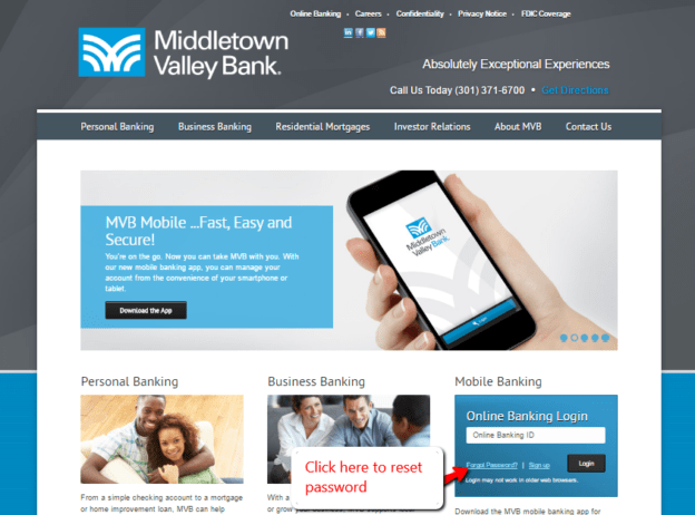 Middletown Valley Bank Online Banking Login - CC Bank