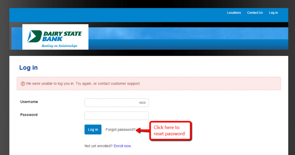 Dairy State Bank Online Banking Login CC Bank