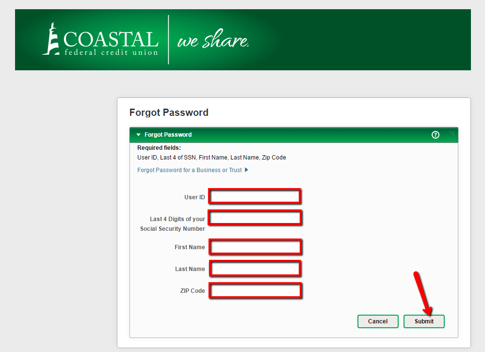 Coastal Federal Credit Union Online Banking Login CC Bank