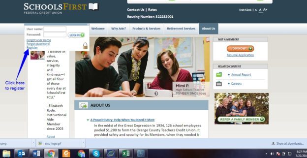 SchoolsFirst Federal Credit Union Online Banking Login CC Bank