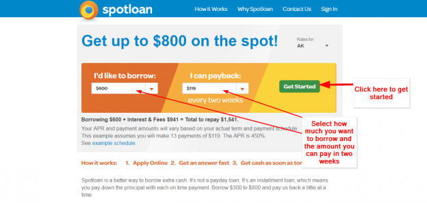 Spotloan Payday Personal Loan Online Login CC Bank