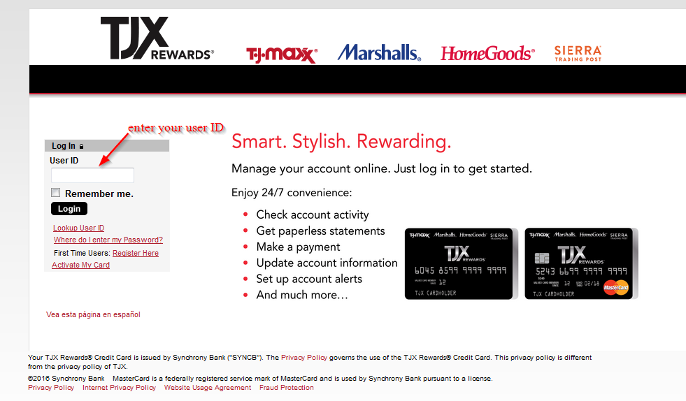 TJ Maxx Credit Card Online Login - CC Bank