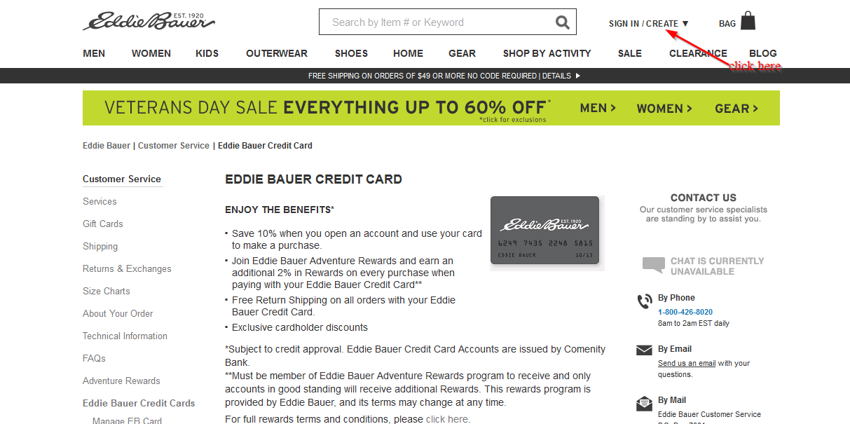 Eddie Bauer Credit Card Online