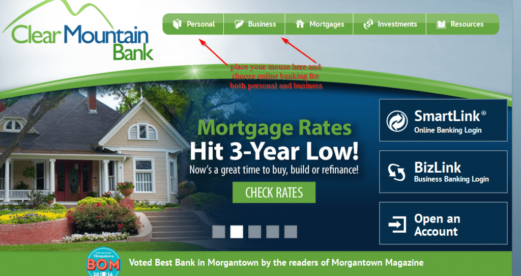 Clear Mountain Bank Online Banking Login CC Bank