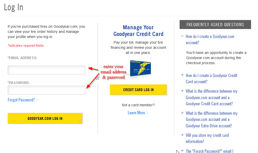 Goodyear Credit Card Online Login - CC Bank