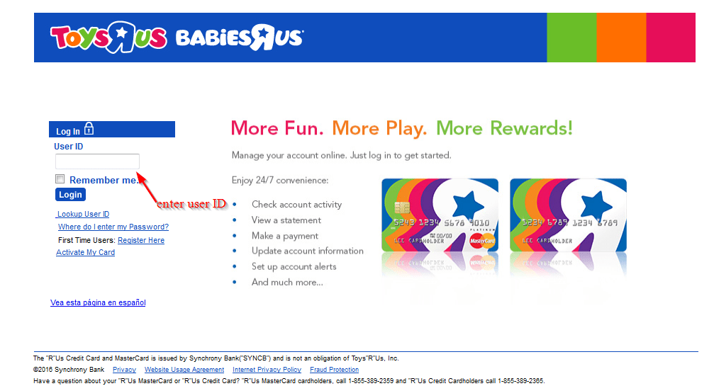 register me online toys r us