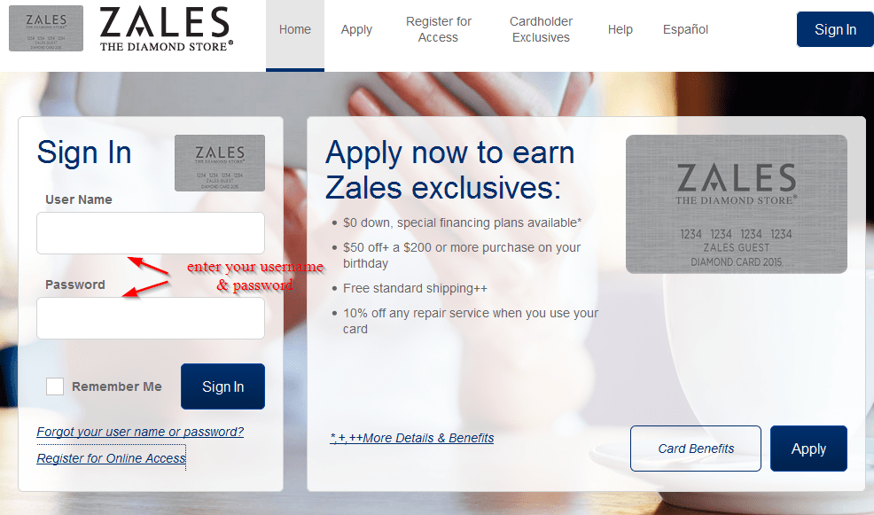 Zales Credit Card Online Login CC Bank