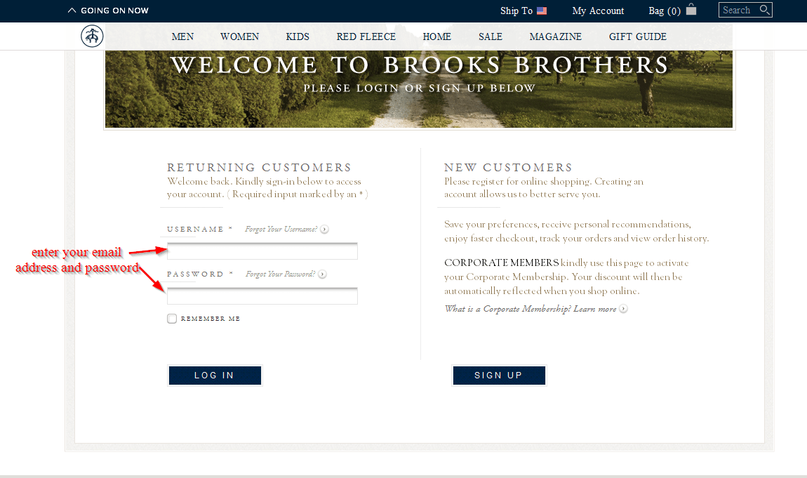 brooks brothers account online