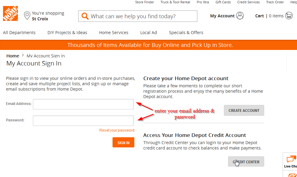 Home Depot Credit Card Online Login Cc Bank