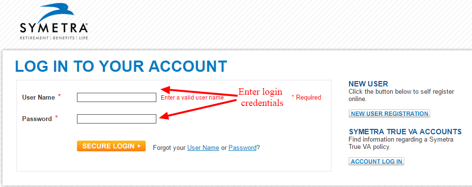 symetra login details