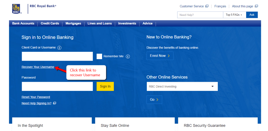 login to royal bank